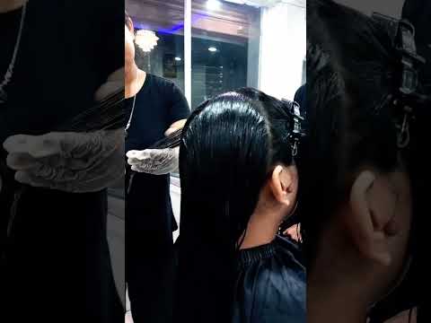 permanent hair straightening #in infinity salon #👍🏻🤘