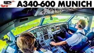 Piloting SAA Airbus A340-600 to Munich | Cockpit Views