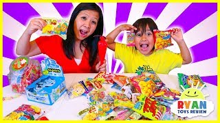 Japanese Snacks and Candy taste test with Ryan!!! video