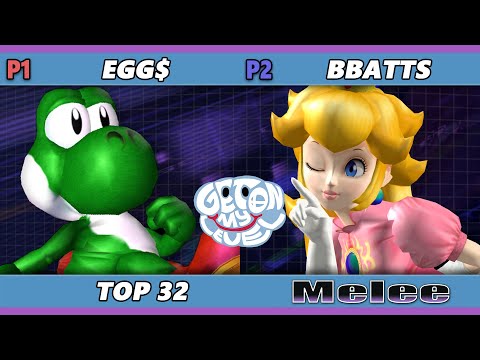 GOML 2022 Top 32 - Egg$ (Yoshi) Vs. Bbatts (Peach) SSBM Melee Tournament