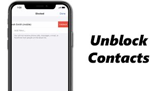 How To Unblock Contact/Phone Number On iPhone