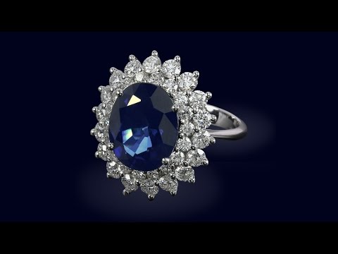 Sapphire White Golden Ring