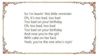 Joan Jett - Too Bad on Your Birthday Lyrics