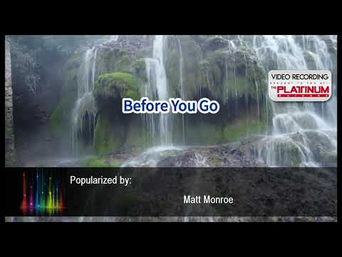 Before You Go - Matt Monroe Karaoke