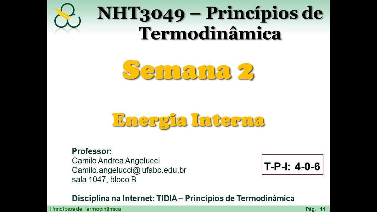 S.2 - Primeira Lei & Energia Interna