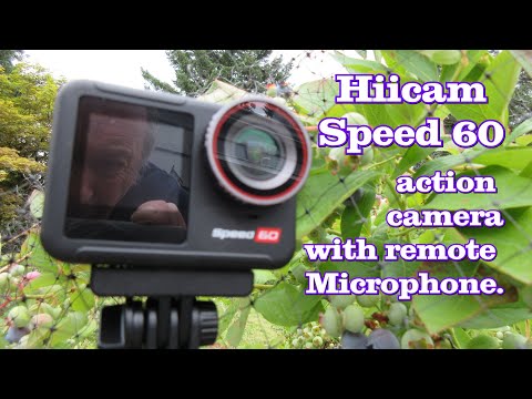 Hiicam Speed 60  action camera with wireless microphone/remote combo. BEST quality camera in 2025.