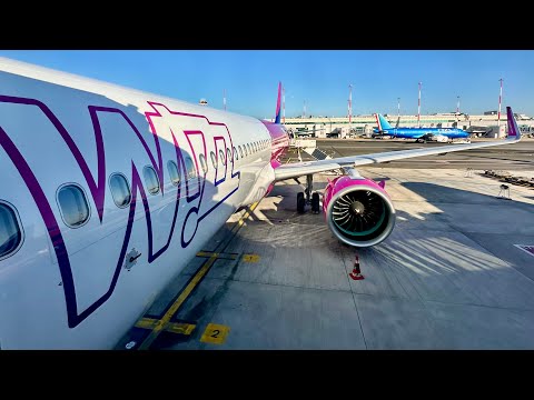 Airbus A321neo | Wizz Air | Rome (FCO) — Budapest (BUD) | Takeoff from Rome | 4K