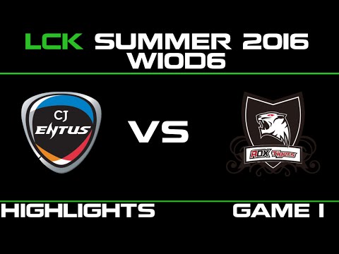 CJ vs ROX Game 1 Highlights LCK Champions 2016 W10D6 CJ Entus vs ROX Tigers   ROX vs CJ   LCK LOL
