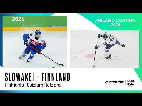 Spiel um Platz drei Slowakei - Finnland I Highlights deutsch I Olympia 2026 I Eishockey I Männer