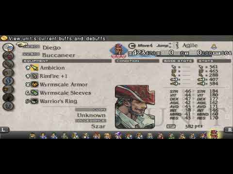 Tactics Ogre (PSP) All units with cheat code#2