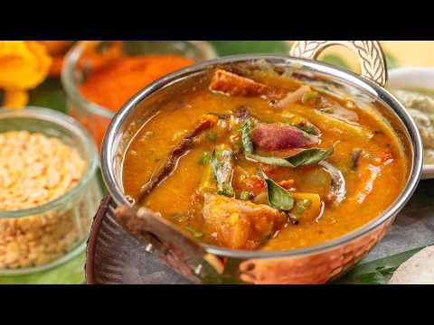 Traditional Sambar | South Indian Lentil Stew | Flavorful Onam Recipe