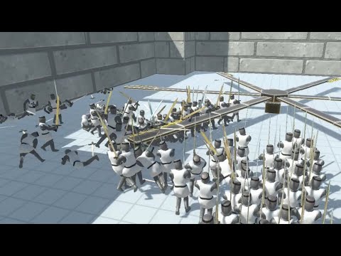 Spinning Death Blade vs 100 Teutonic Knights Animal Revolt Battle Simulator