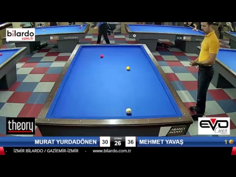 MURAT YURDADÖNEN & MEHMET YAVAŞ Bilardo Maçı - İZMİR BİLARDO 3 BANT TÜRKİYE ŞAMPİYONASI-3. Tur