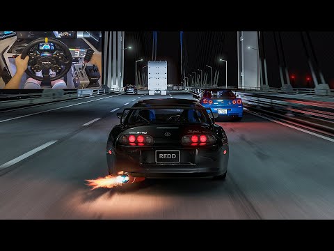 920HP Toyota Supra MK4 Vs 970HP Nissan Skyline GT-R R34 - Assetto Corsa | Moza R9 + VR