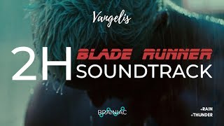 2 Hours Meditative Ambience - Vangelis Blade Runner +Thunder +Rain (Soundtrack Remastered 2017)