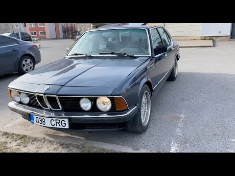 BMW 728i E23 quick walkaround and acceleration 0-100 (engine swap M30B35)
