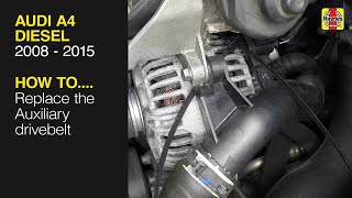 How to replace the drivebelt on the Audi A4 2011 to 2016