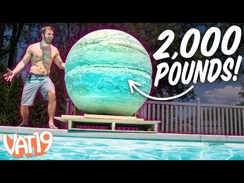 We Made the World's Largest Bath Bomb! Video