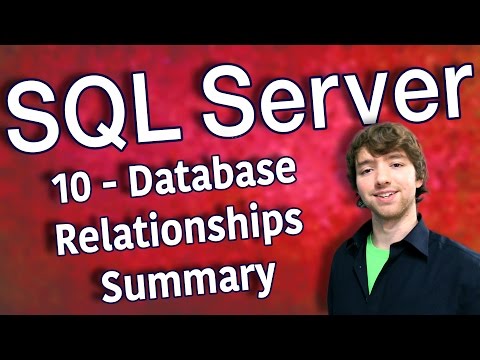 SQL Server 10 Database Relationships Summary
