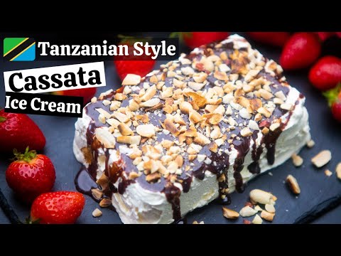 CASSATA ICE CREAM RECIPE Tanzanian Style || Creamy Cassata Ice Cream || Famous in Dar es Salaam!