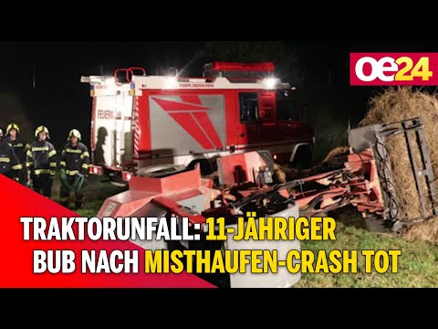 Traktorunfall: 11-Jähriger Bub nach Misthaufen-Crash tot