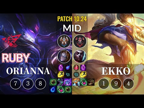 RW Ruby Orianna vs Ekko Mid - KR Patch 10.24