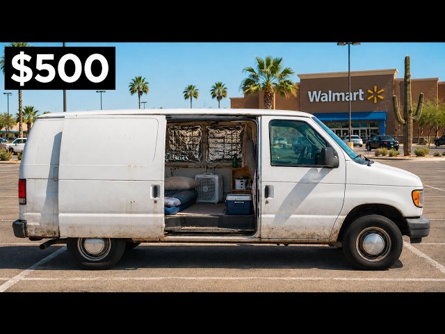How Homeless People Cool A $500 Van In 100°F Heat Without AC or Power