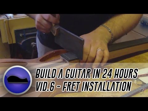 Ep 6 - How to Build a Custom PAF Guitar - hand cutting fret slots, installing frets with a hammer