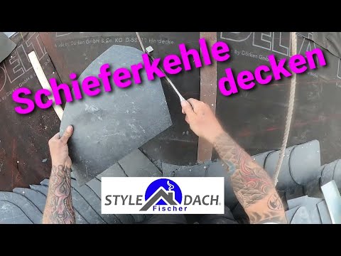 Abends auf dem Schieferdach in Dresden - Schieferkehle, Dachhaken und dummes Geschwätz