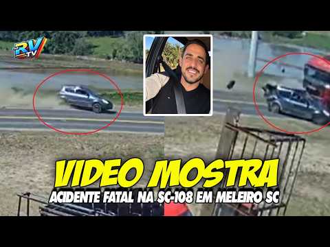 (( VÍDEO MOSTRA )) Motorista MORRE em acidente entre carro e caminhão na SC-108 em Meleiro SC