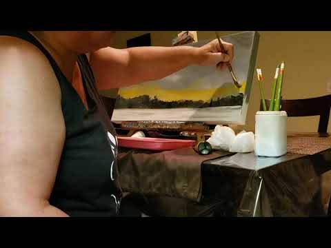 Miriam's acrylic Birch Trees