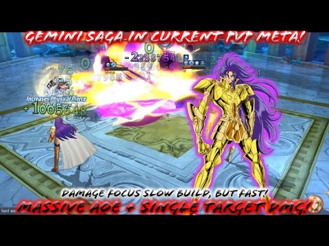 Saint Seiya: Awakening (KOTZ) - Gemini Saga in Current PvP Meta! Slow but Fast Massive AOE Damage!