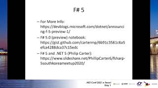 닷넷 5 와 F# 5, 그리고 해외 .NET 커뮤니티