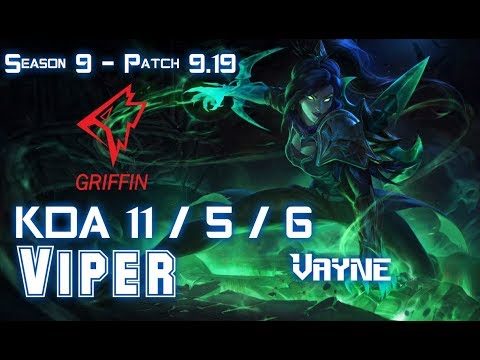 GRF Viper VAYNE vs ASHE ADC - Patch 9.19 KR Ranked