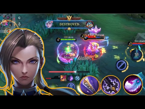 SILVANNA WITH DEMON HUNTER AND GOLDEN STAFF|MIX BUILD WITH HIGH DAMAGE |MLBB