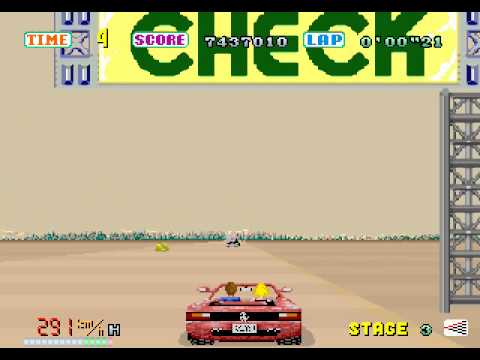 OutRun playthrough route B listening to OutRax