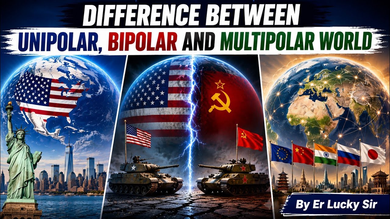 Unipolar Bipolar and  Multipolar Polar World  | Political Science