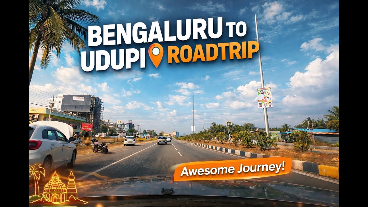Bangalore to Udupi road trip drone aerial