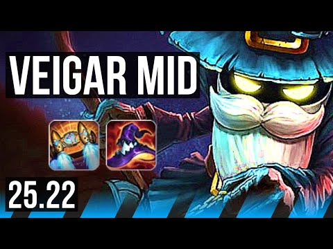 VEIGAR vs MALZAHAR (MID) | 8/2/9, Dominating | EUW Challenger | 25.22