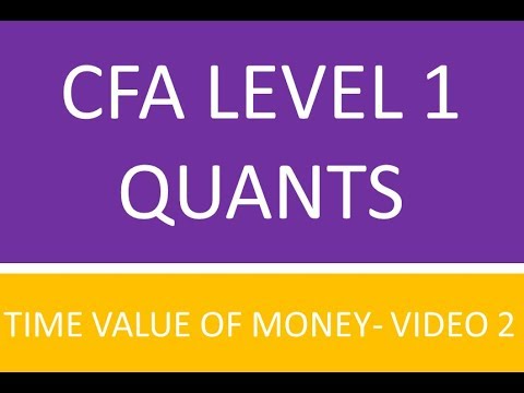 CFA Level I - Time Value Of Money Numerical 1 | Case Study