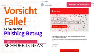 Phishing-Betrug vorgeführt am Beispiel Sparkassen Betrugs-E-Mail