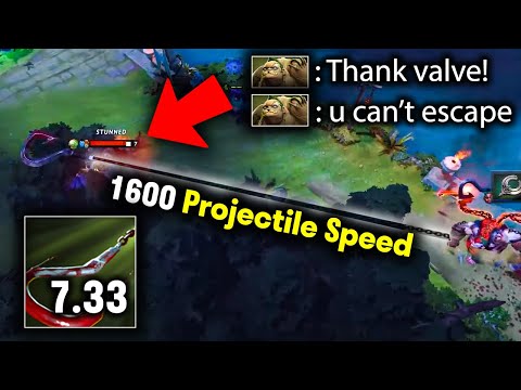 LOOK AT THIS 1600 Projectile Speed HOOK in 7.33! People Can't even escape!