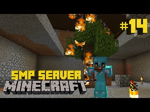 Minecraft SMP Server - #14 - OH NO! - Skeleton Grinder and Cave Decorating