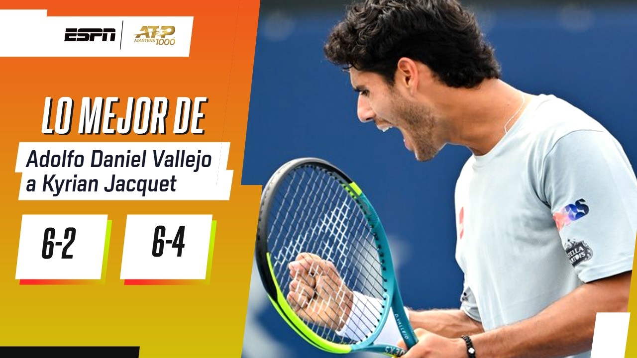 ADOLFO VALLEJO DOMINÓ DE INICIO A FIN EN SU ESTRENO EN EL MASTERS 1000 ANTE JACQUET | RESUMEN