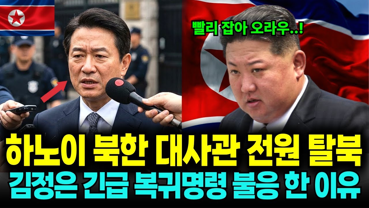 하노이 북한 대사관 전원 탈북 김정은 복귀명령에도 대사관 전원이 불응하였던 이유
