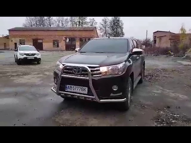 Toyota Hilux 2015- рр. Передній захист F1-59 (нерж) Video 1