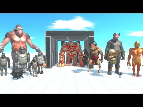 PRIMATES + INFERNALS TRY TO SAVE THE GOLEM FROM THE DARK OGRE + UNITS  -  ARBS