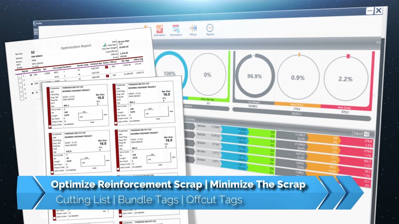 Bend Plus Rebar Management Software | Save Reinforcement Steel Scrap