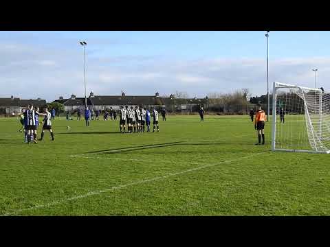 Conor Ellis with the help of a deflection makes it 2 0 for Balla v Boro