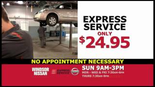 preview picture of video 'Amazing 30 Second Oil Change from Windsor Nissan's Express Service Department'